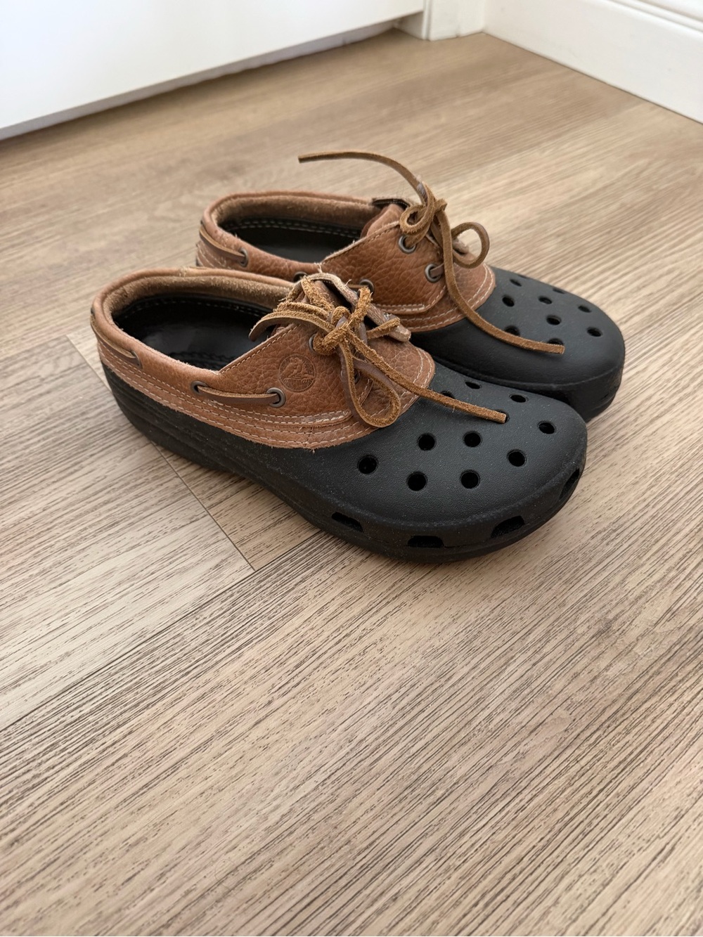 Black and Brown Crocs